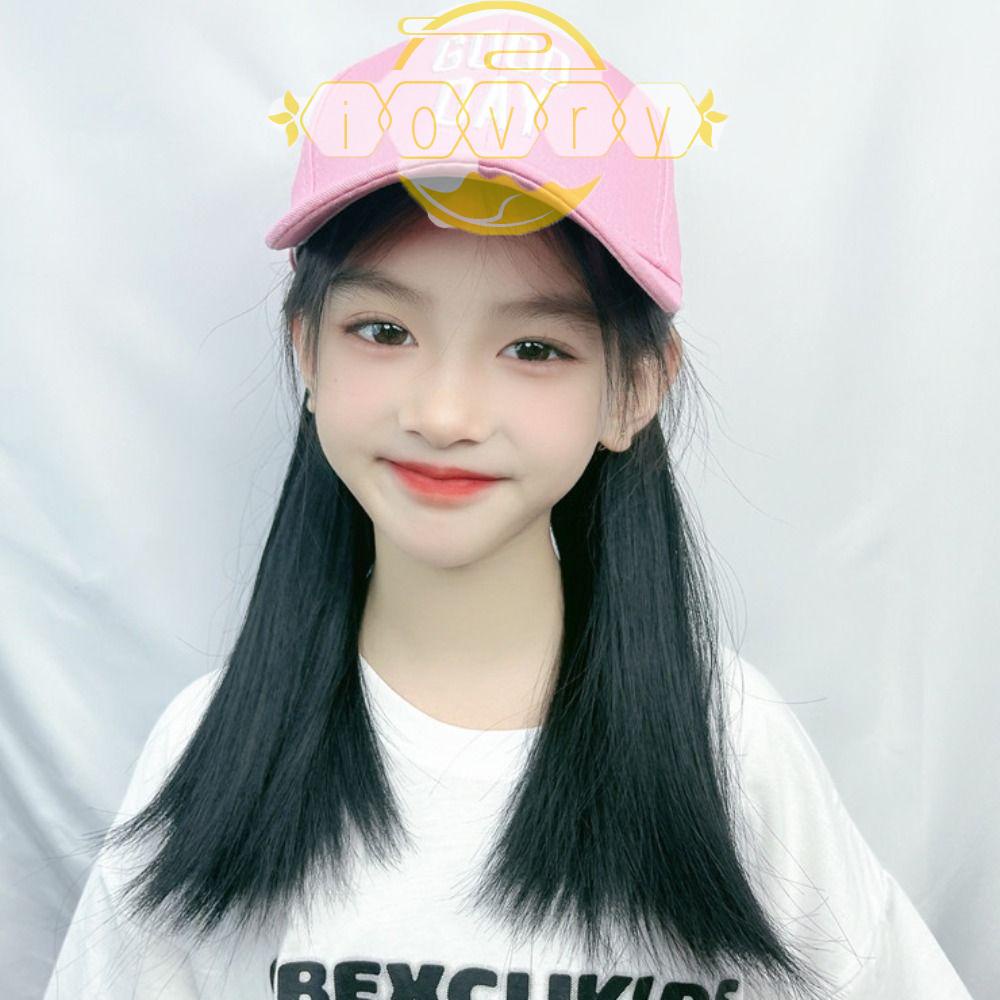 Bộ Tóc Giả Bằng Sợi Tổng Hợp Màu Nâu Tự Nhiên Kháng Nhiệt Dùng Đội Hàng Ngày Cho Bé Gái