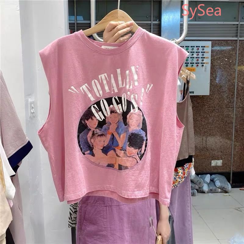 Áo Sát Nách Dáng Rộng In Họa Tiết Thời Trang Mùa Hè Cho Nữ