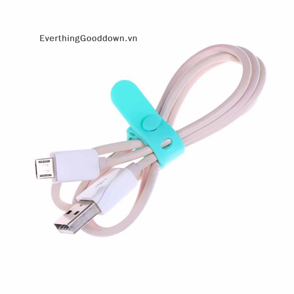 Everthinggooddown set 5 Phụ Kiện Bảo Vệ Dây Cáp Tai Nghe USB Bằng Silicon Pac vn