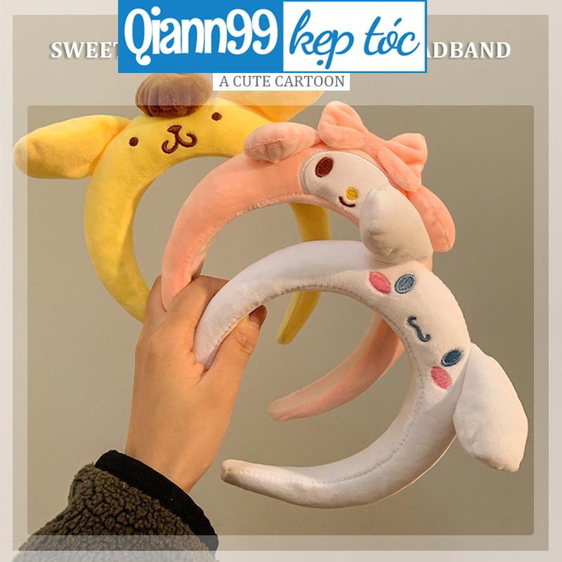 ❤️Băng Đô Tai Mèo Sanrio Melody Nhồi Bông Dễ Thương Dành Cho Bé Gái Rửa Mặt