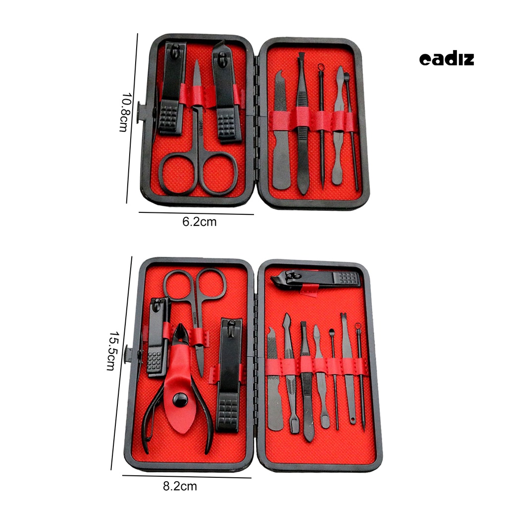 1 Bộ Dụng Cụ Chăm Sóc Móng Tay Móng Chân Không Gỉ Dạng Cong Tiết Kiệm Sức Lao Động Kèm Hộp Đựng Bằng Thép Không Gỉ