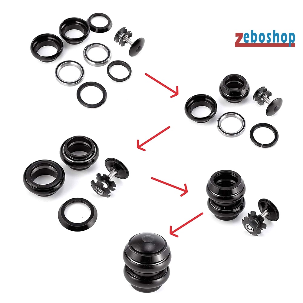 1 Bộ Tai Nghe Xe Đạp 34mm Bằng Hợp Kim Nhôm Kèm Vỏ Bọc