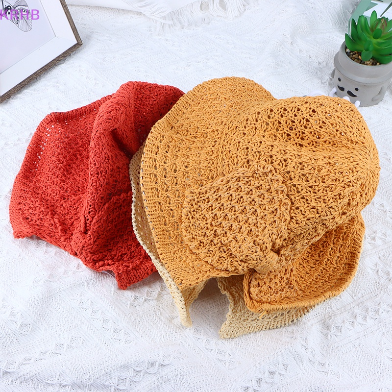 Nón Tai Bèo Vành Rộng Thắt Nơ Có Thể Gập Lại Thời Trang Mùa Hè Cho Nữ Mới