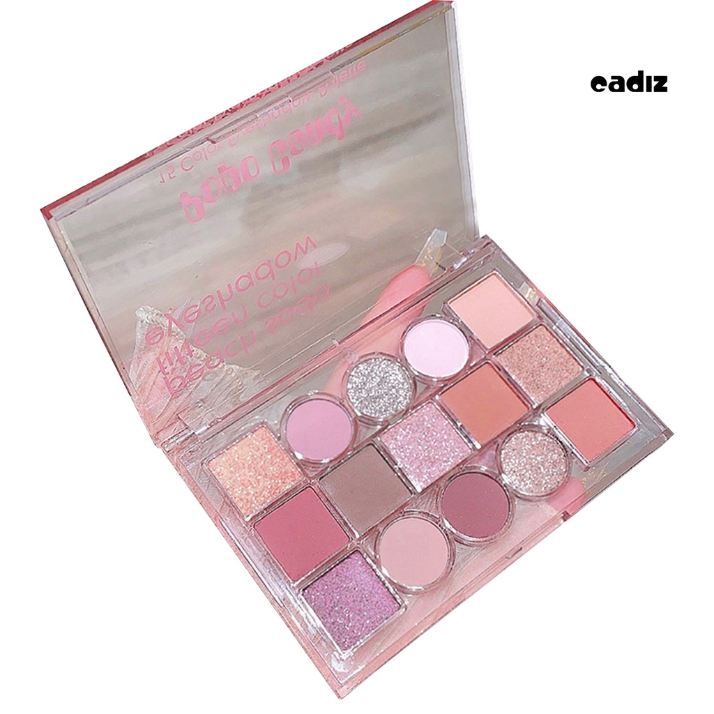 Bảng Phấn Mắt 15 Màu Sắc Hiệu Ứng Lì / Ánh Nhũ Chống Nhòe Bền Màu Dài Lâu 20g