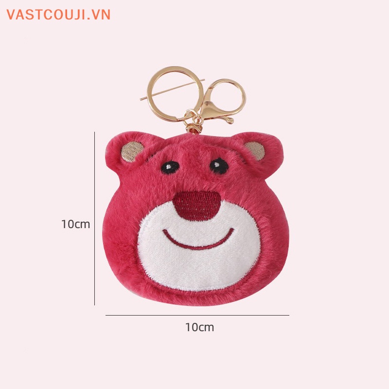 Thú Nhồi Bông Hình Gấu Dâu Tây VASTJI Disney Đáng Yêu Trang Trí Ba Lô / Móc Khóa Xe Hơi