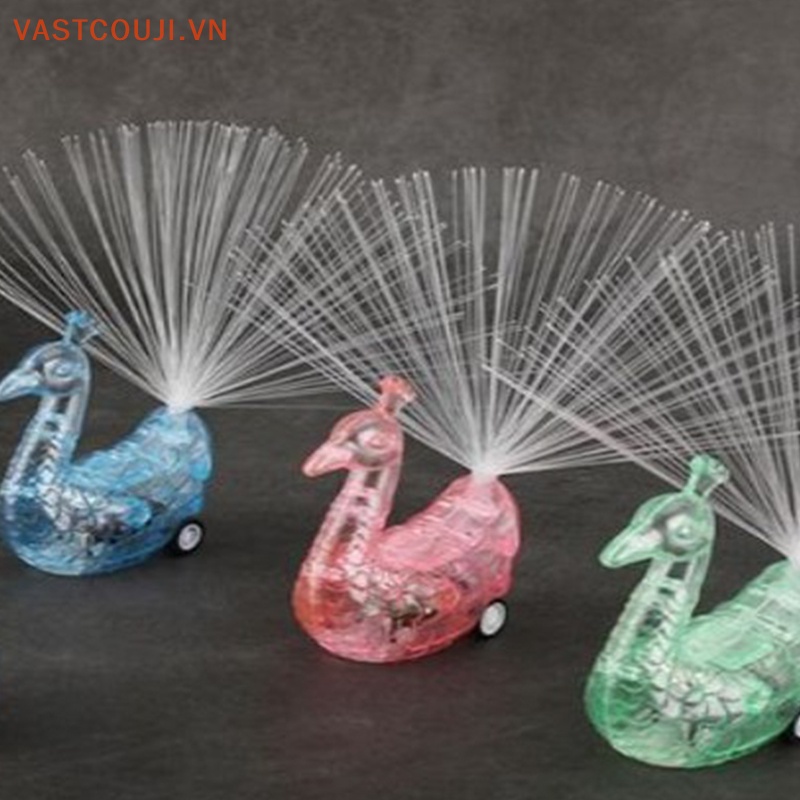 Bộ 3 Đèn LED Phát Sáng Hình Chim Công Trang Trí Đẹp Mắt