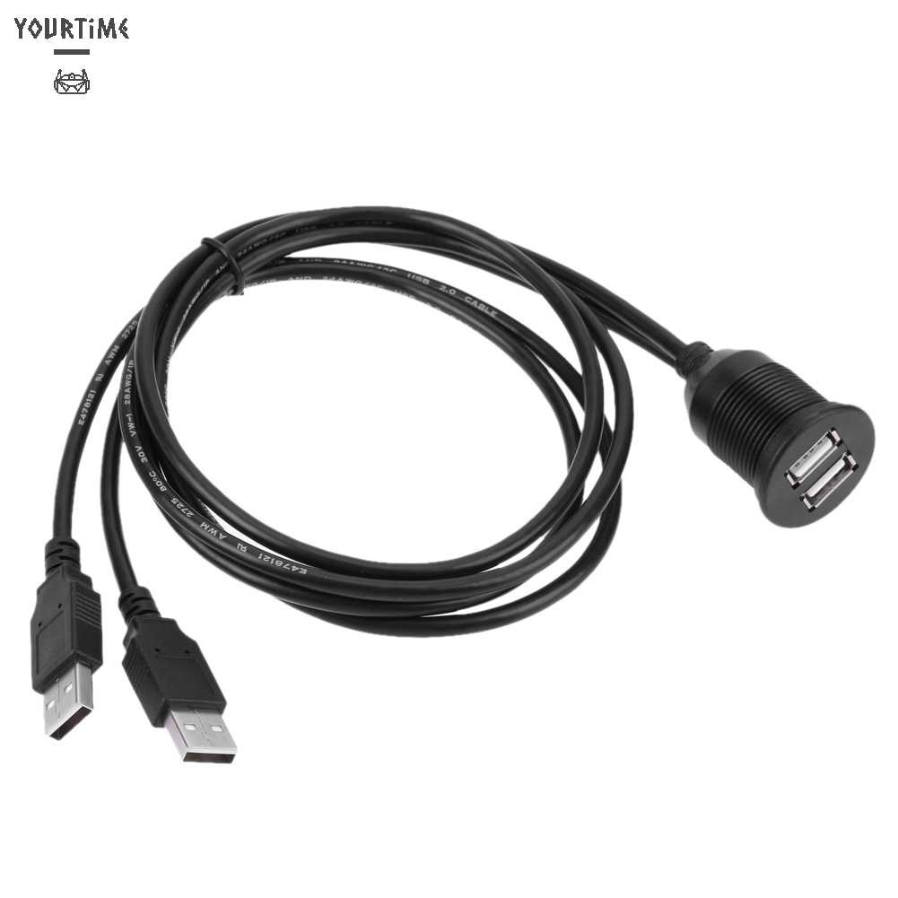 Dây Cáp Nối Dài Bảng Điều Khiển Xe Hơi Hai Cổng USB