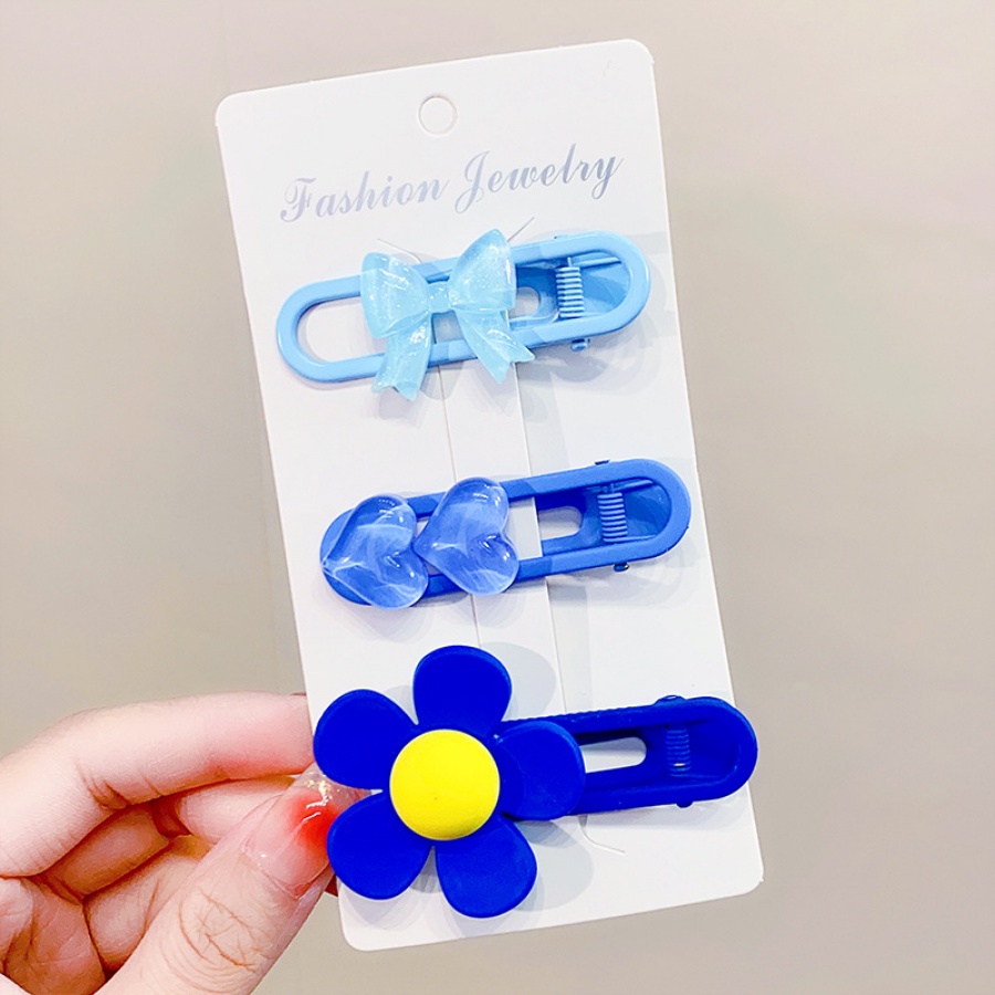Set 3 Kẹp Tóc Nơ Hoạt Hình Dễ Thương Cho Bé Gái