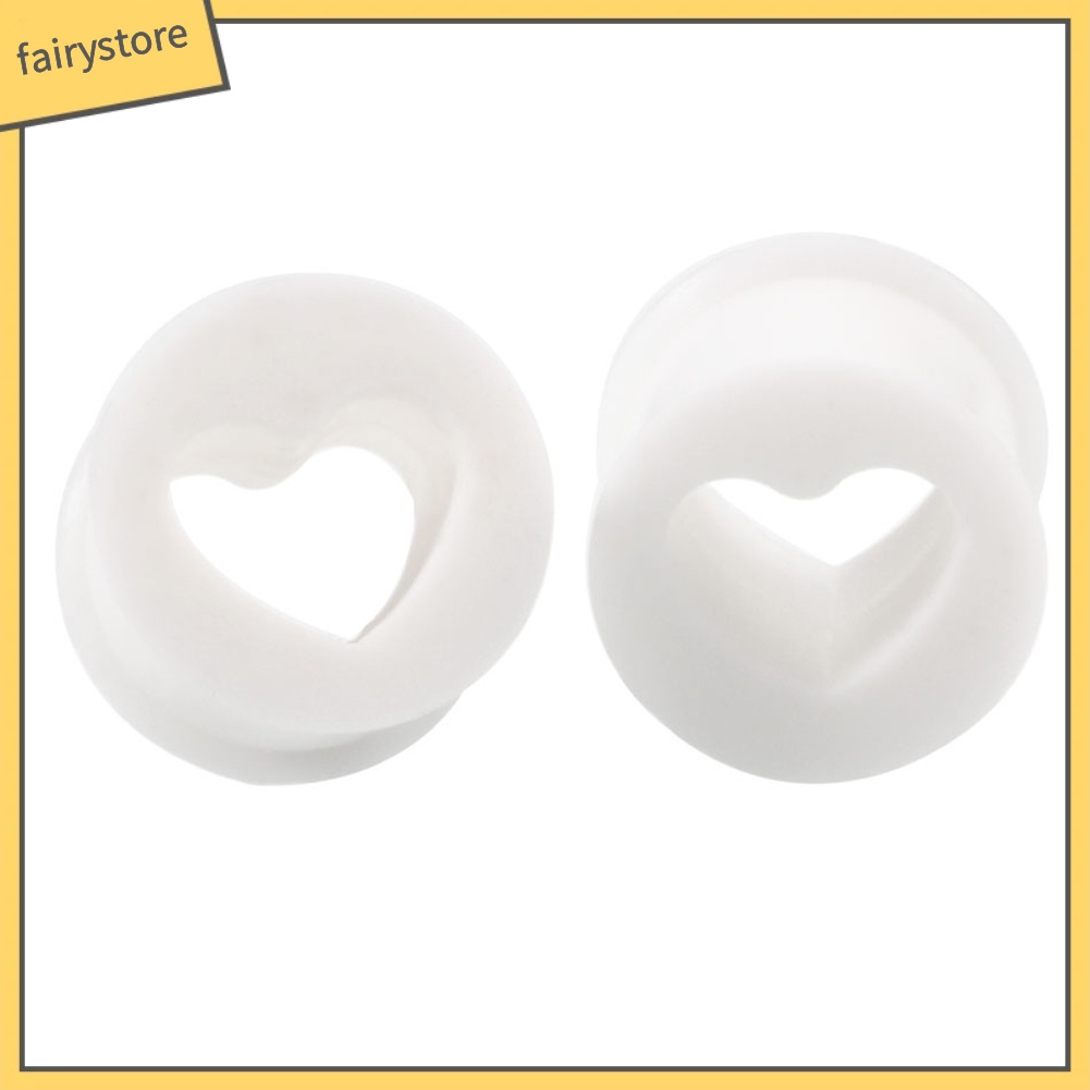 1 Khuyên Nong Tai Silicone Hình Trái Tim Unisex