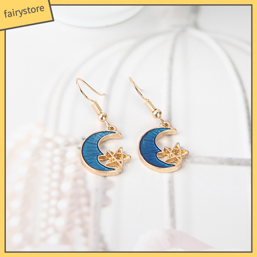 Đôi Bông Tai Hình Trăng Sao Thời Trang Cho Nữ
