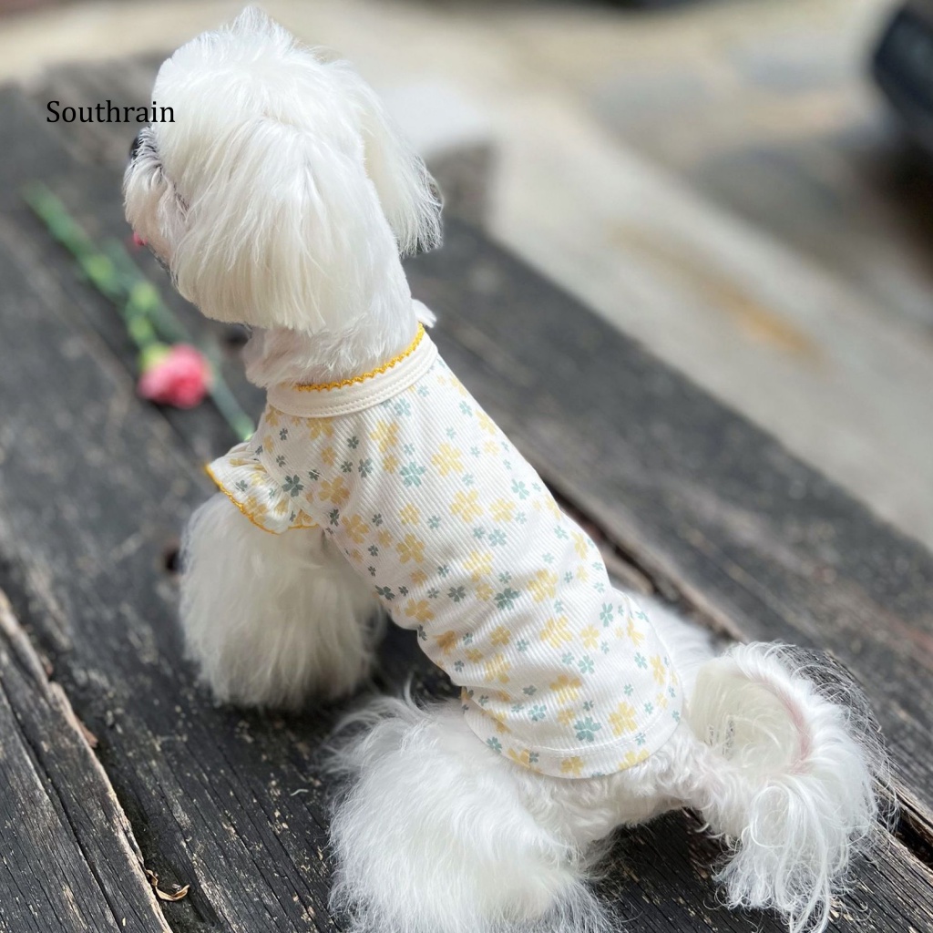 Áo Sát Nách In Họa Tiết Hoa / Trái Cây Tinh Tế Thời Trang Mùa Hè Cho Cún Cưng