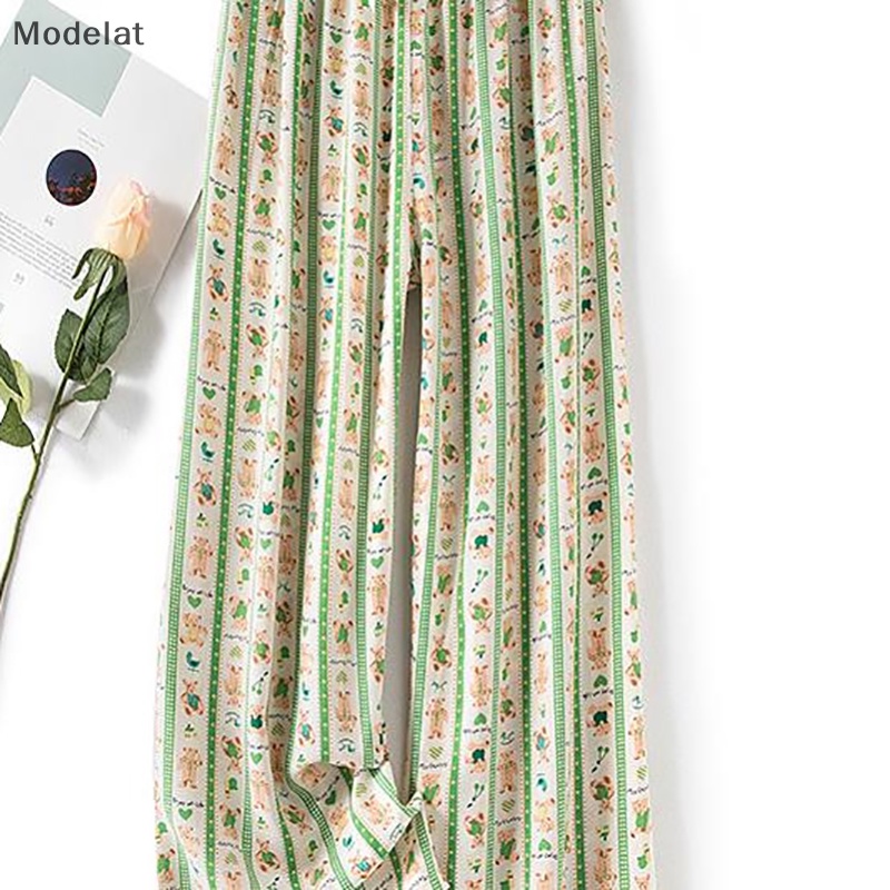 Mfc Quần ống rộng Chất Liệu Cotton Lụa Thời Trang Mùa Hè Cho Nữ