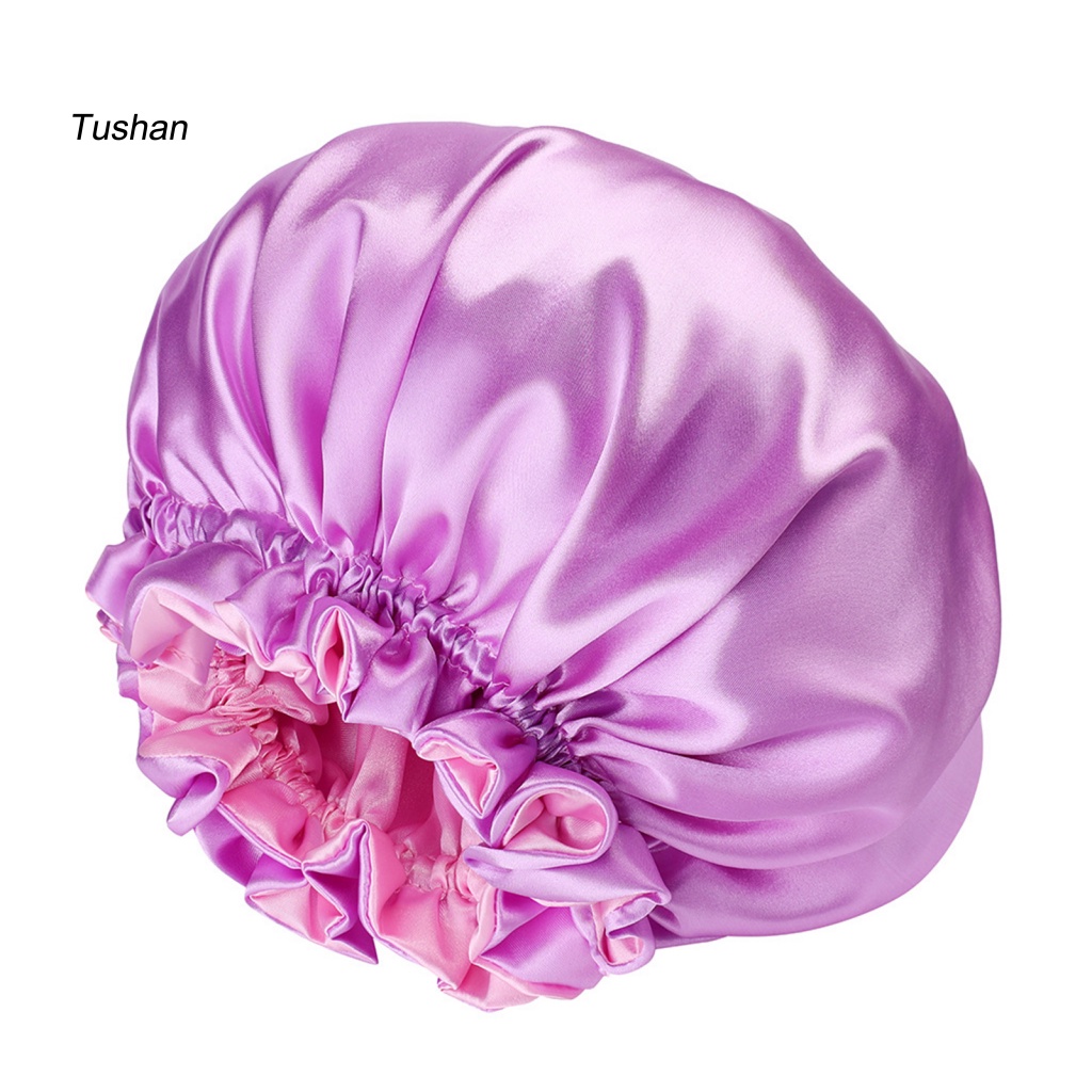 Mũ Trùm Đầu Hai Lớp Mềm Mịn Không Vành Dùng Khi Tắm / Ngủ