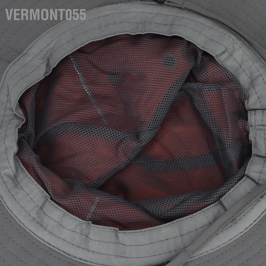 Vermont055 UPF50 + Câu Cá Nón Với Dải Phản Quang Lưới Lỗ Thông Hơi Có Thể Điều Chỉnh Rộng Vành Hat Cho Ngoài Trời Leo Núi Cam