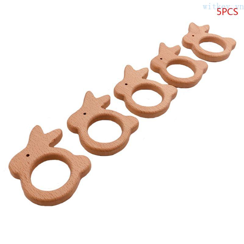 Đồ Chơi Nhai Gặm Bằng Gỗ Sồi Mềm Mại Hình Thỏ Dễ Thương Dành Cho Bé