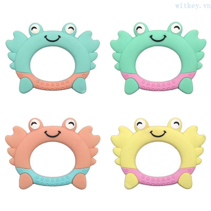 Đồ Chơi Ngậm Nướu Bằng Silicon Hình Chú Cua Hoạt Hình Đáng Yêu Dành Cho Trẻ Sơ Sinh