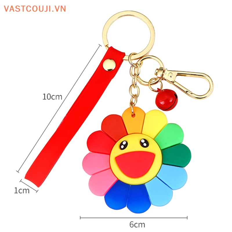 Móc Khóa Cao Su Hình Hoa Hướng Dương Ngọt Ngào VASTJI 2023