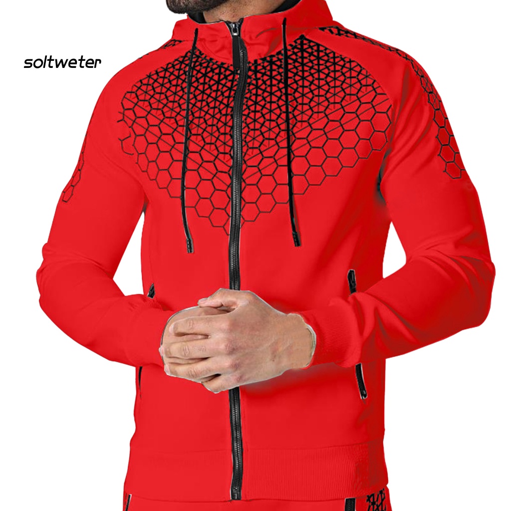 St Áo Khoác Cotton Pha Có Mũ Trùm In Họa Tiết Mịn Màng Thoải Mái Mùa Thu Cho Nam