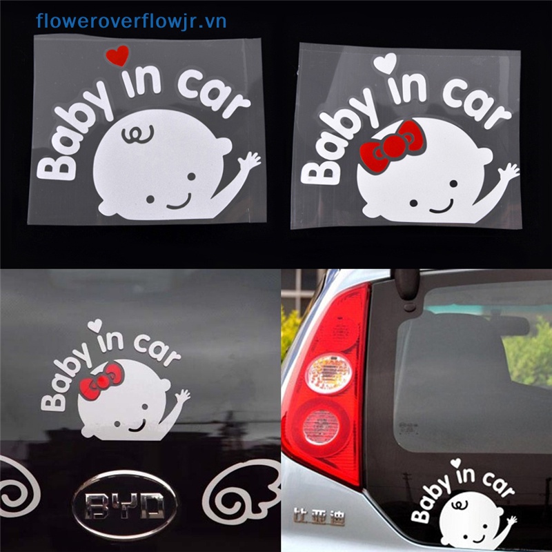 Sticker Phản Quang Baby In Car Dán Trang Trí Xe Hơi