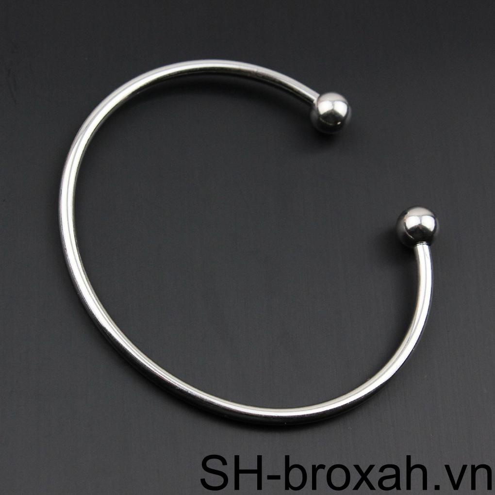 Vòng Đeo Tay Bằng Thép Không Gỉ Dạng Hở DIY Thời Trang Cho Nữ