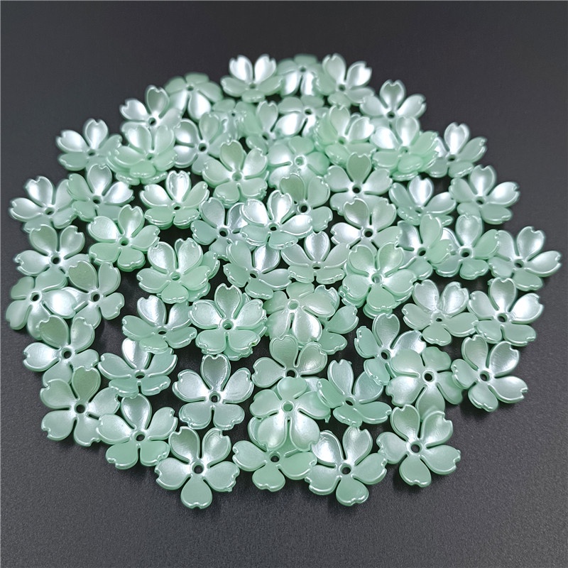 Set 40 Hạt 14mm Hình Hoa Anh Đào Tự Làm Trang Sức