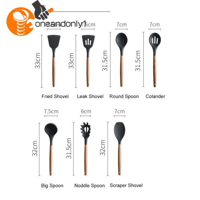 1 Bộ 12 / Dụng Cụ Nấu Ăn Bằng Silicone Chịu Nhiệt Chống Dính Tiện Dụng Cho Nhà Bếp