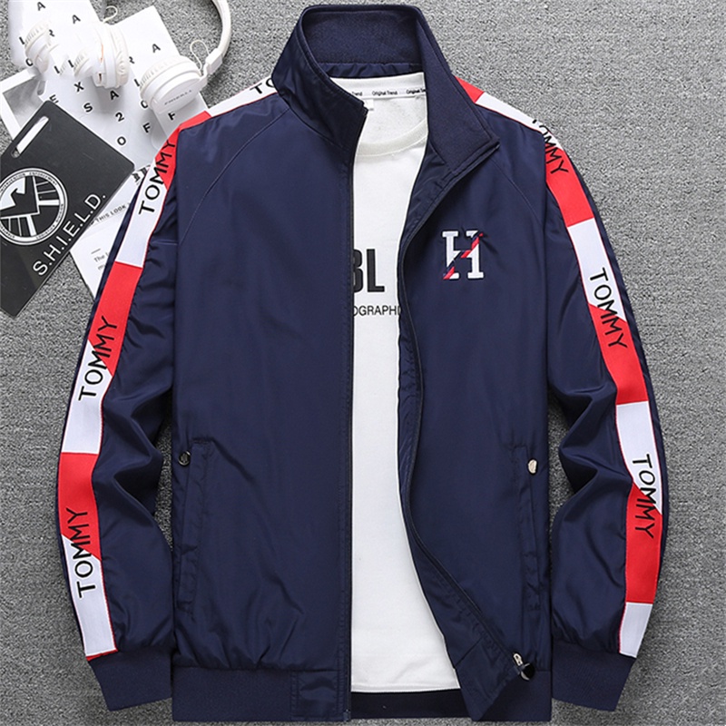 Áo Khoác Gió Thể Thao Thêu Logo Tommy Hilfiger Thời Trang Cho Nam Và Nữ
