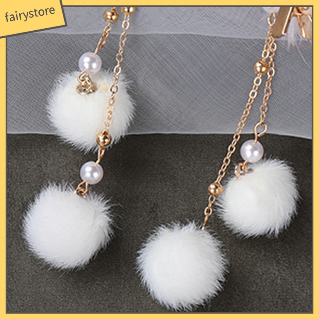 1 Cặp Kẹp Tóc Chuỗi Hạt Dài Đính Hoa Tua Rua Chống Trượt Hóa Trang Hán Phục