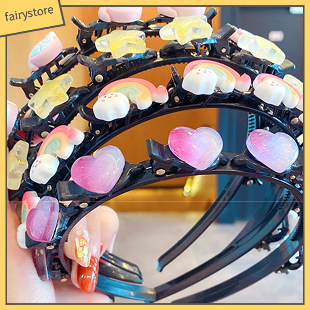 Băng Đô Cài Tóc Co Giãn Nhiều Họa Tiết Dễ Thương Cho Bé Gái