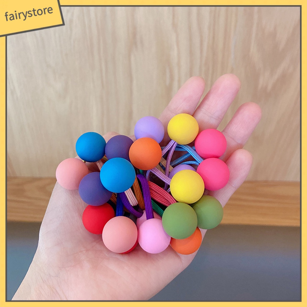 Set 10 Dây Cột Tóc Cao Su Hình Ngôi Sao Năm Cánh Màu Sắc Kẹo Ngọt Xinh Xắn