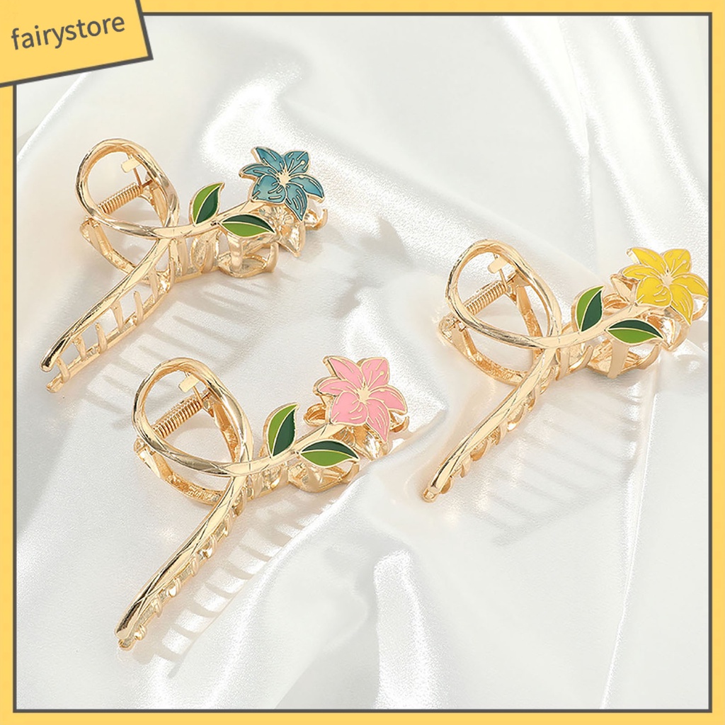 Kẹp Tóc Càng Cua Dạng Lò Xo Rỗng Co Giãn Mạnh Mẽ Chống Rơi Trang Trí Tóc Cho Nữ