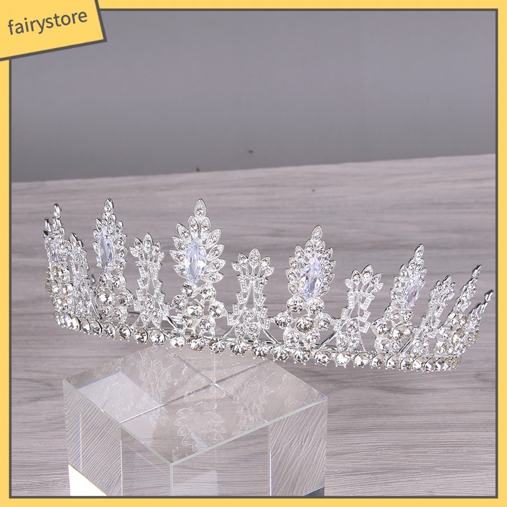 Cài Tóc Hình Vương Miện Đính Đá Zircon Cho Cô Dâu