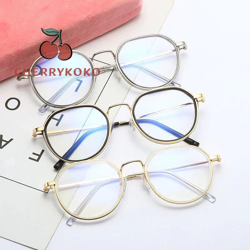 🍒🍒CHERRYKOKO Mắt kính gọng kim loại chống ánh sáng xanh thời trang dành cho nữ