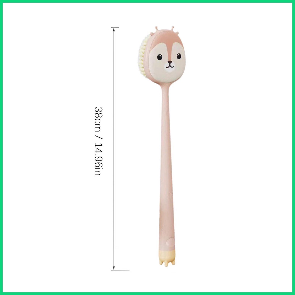 Bàn Chải Chà Lưng 2 Trong 1 Hai Mặt Cán Dài Tiện Dụng Cho Nhà Tắm