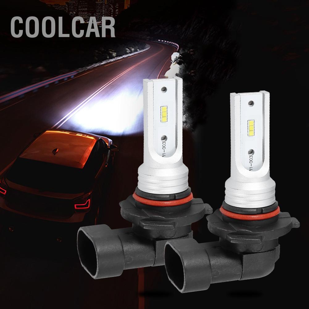 CoolCar 2 bóng đèn pha 9005 HB3 72W 6000K trắng Hạt sương mù LED có giải mã
