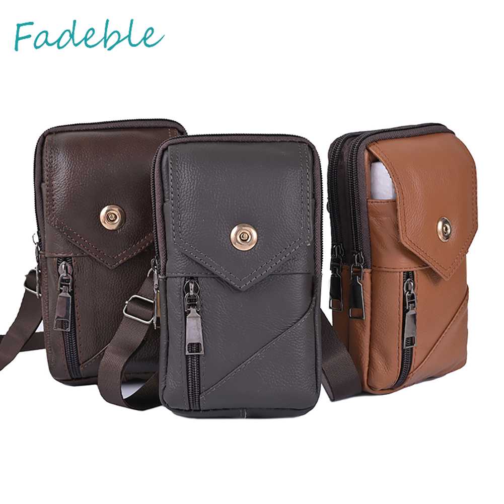 Túi Da Đeo Hông Đựng Điện Thoại Phong Cách Retro Cho Nam