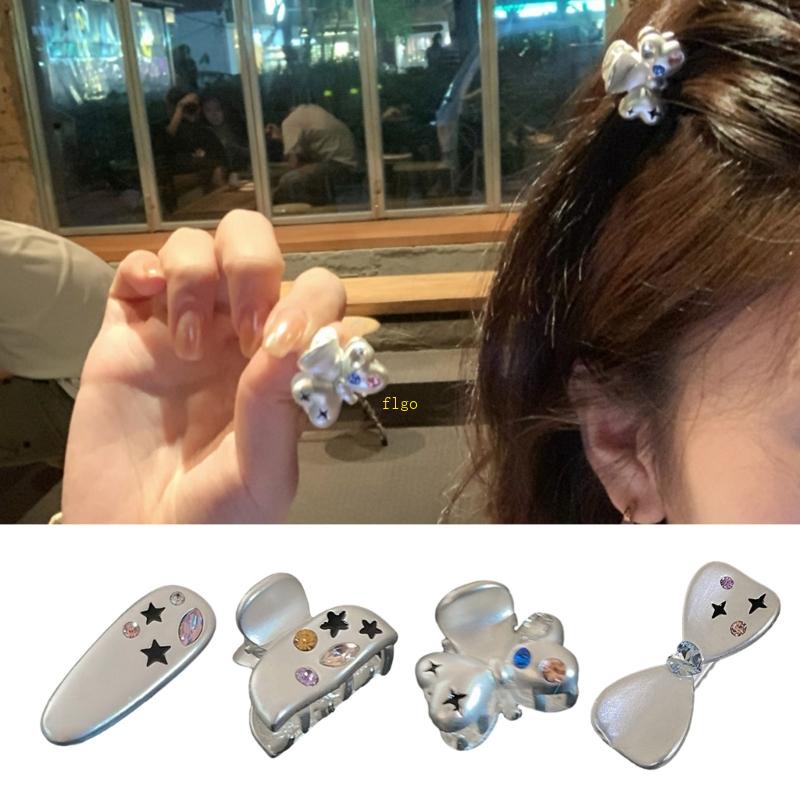 Kẹp Tóc Càng Cua Mini Đính Đá Zircon Nhiều Màu Chống Trượt Cho Nữ