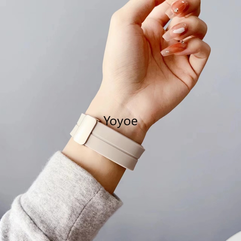 Dây Đeo Silicone Khóa Nam Châm Cho iwatch Series 7 8 SE 6 5 4 3 2 1 44mm 40mm 45mm 41mm 42mm Correa 49mm Ultra 38mm