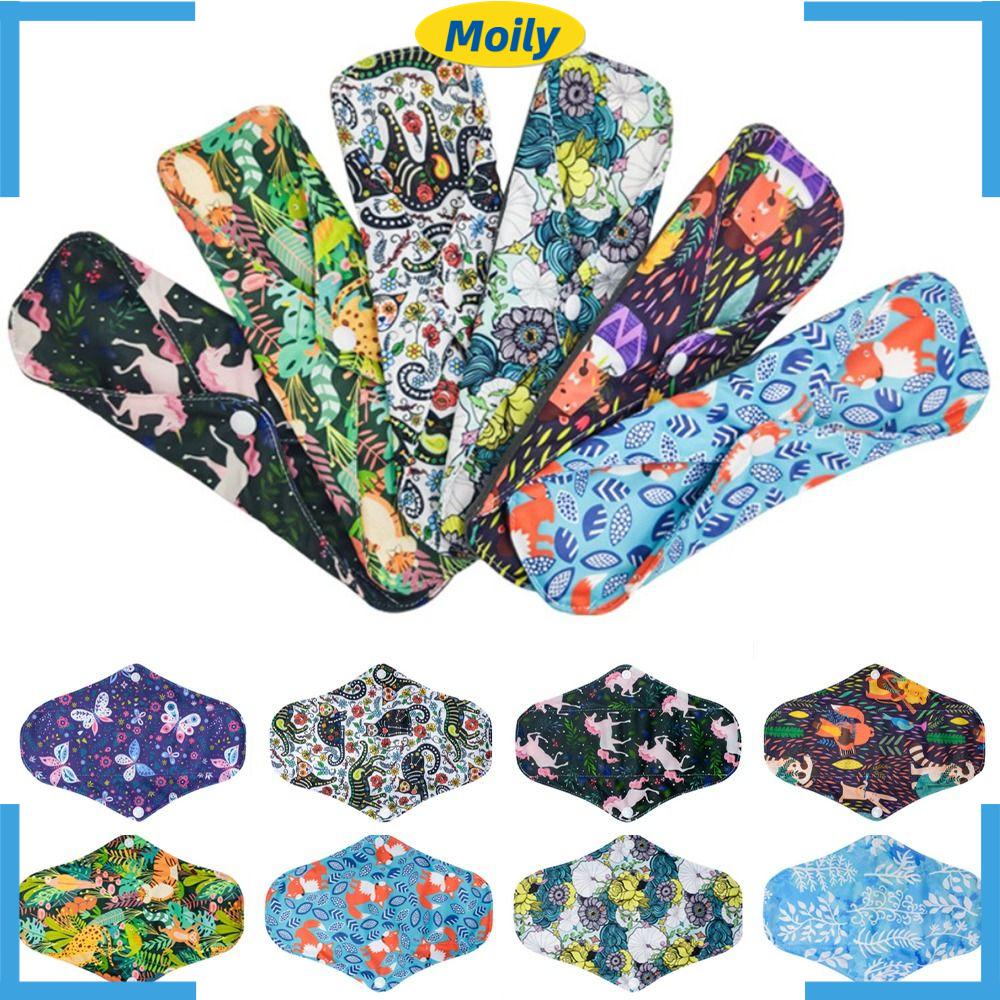 MOILYVN Đệm Vệ Sinh Bằng Vải Than Tre Mềm Mại Chăm Sóc Phụ Nữ