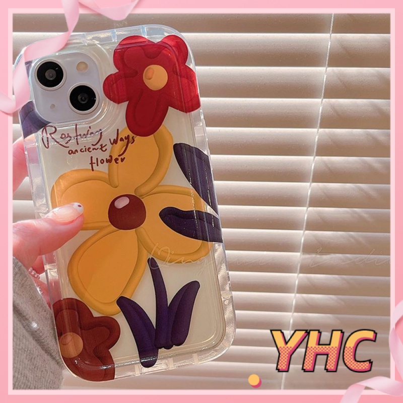 Ốp Lưng iPhone Túi khí TPU hoa cổ điển chống rung bảo vệ vỏ điện thoại máy ảnh Cho Iphone 6 / 6S / 6splus / se / 7 / 7plus / 8 / 8plus / X / xs / xsmax / 11 / 12 / 13 / 14 / Plus / pro / pro max-740