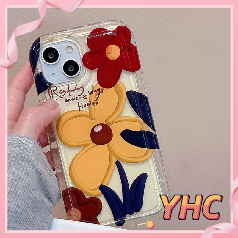Ốp Lưng iPhone Túi khí TPU hoa cổ điển chống rung bảo vệ vỏ điện thoại máy ảnh Cho Iphone 6 / 6S / 6splus / se / 7 / 7plus / 8 / 8plus / X / xs / xsmax / 11 / 12 / 13 / 14 / Plus / pro / pro max-740
