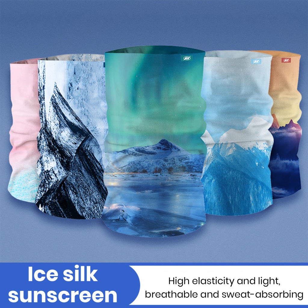 Khẩu Trang Lụa Lạnh Nhanh Khô Che Phủ Cổ Cho Nam Nữ