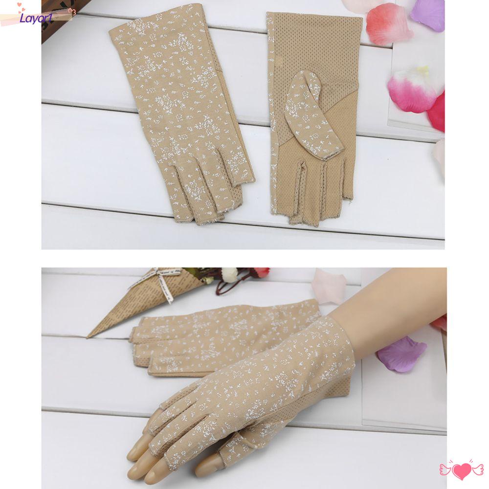 1 Đôi Găng Tay Nửa Ngón Chống Trượt Thời Trang Mùa Hè Cho Nữ