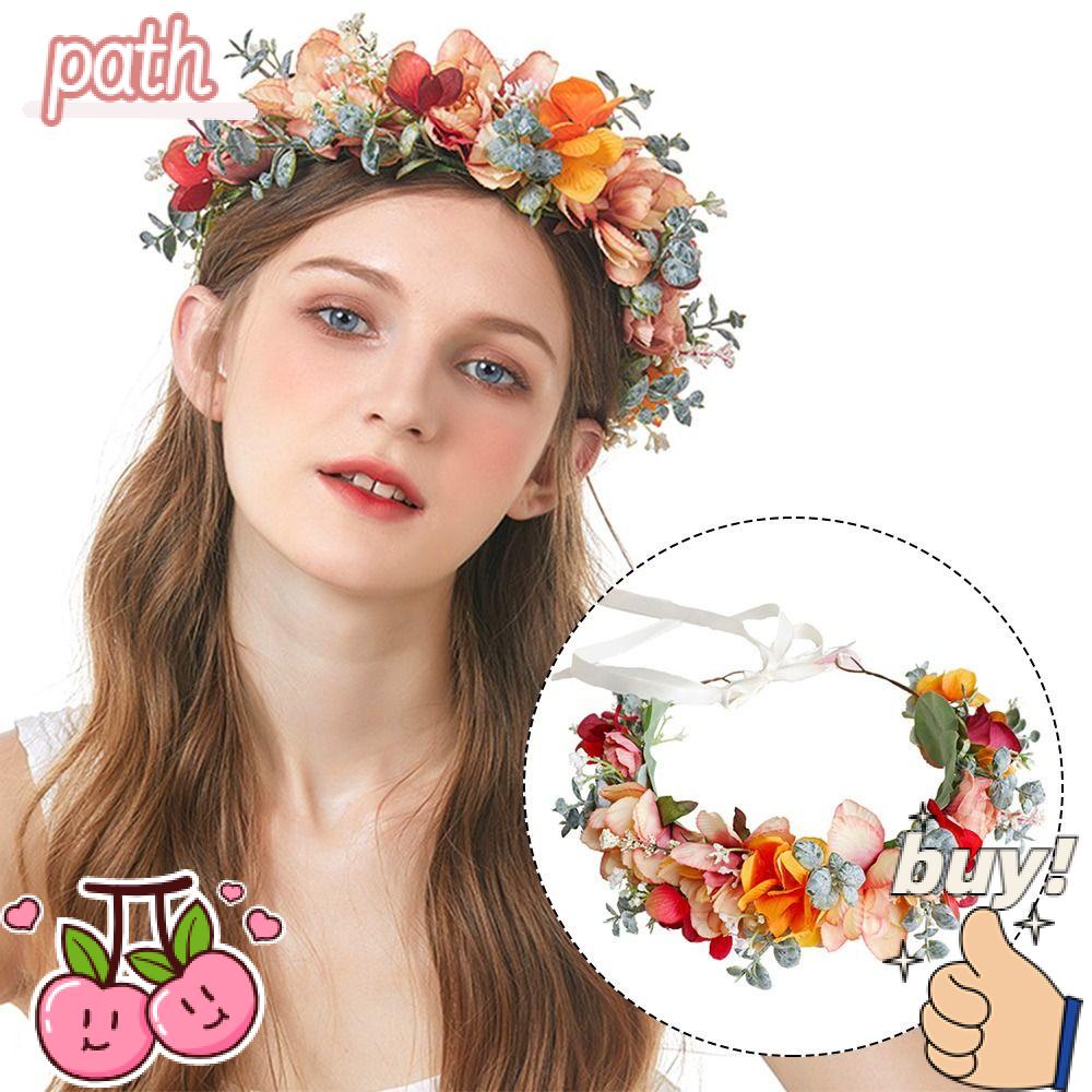 Băng Đô Cài Tóc Đính Hoa Xinh Xắn Cho Cô Dâu