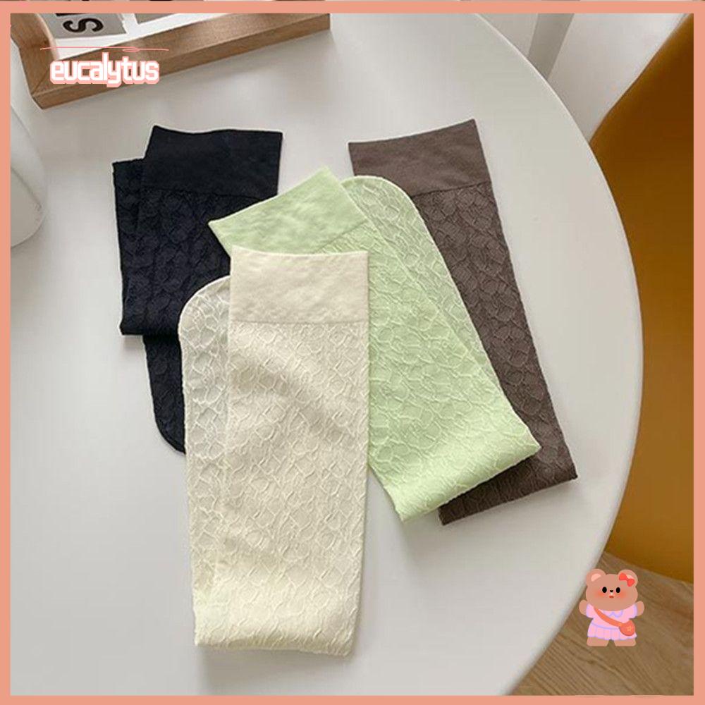 Vớ Nhung Jacquard Dài Qua Gối Thời Trang Cho Nữ