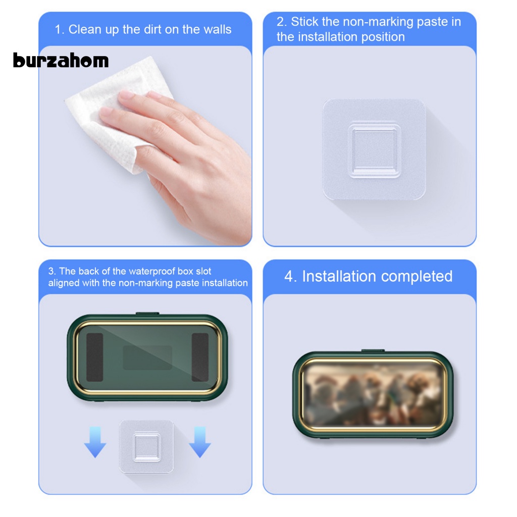 Bur Giá Đỡ Điện Thoại Không Đục Lỗ Dễ Lắp Đặt Có Thể Điều Chỉnh Cho Phòng Tắm