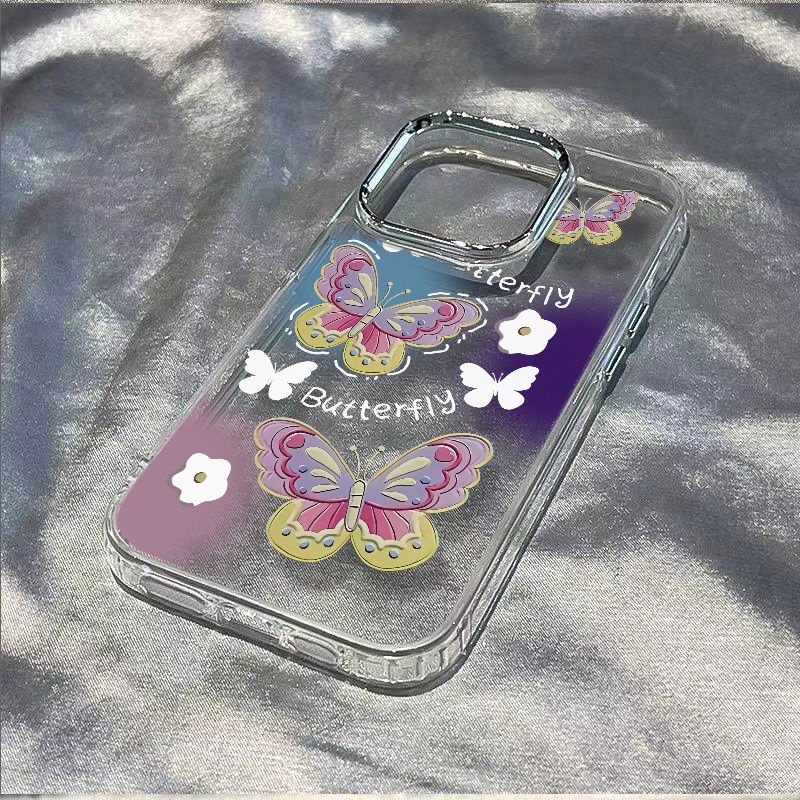 ✅Ốp Điện Thoại Mềm Chống Sốc Họa Tiết Bướm Đơn Giản Cho Iphone 11 14pro 8plus max 137 12