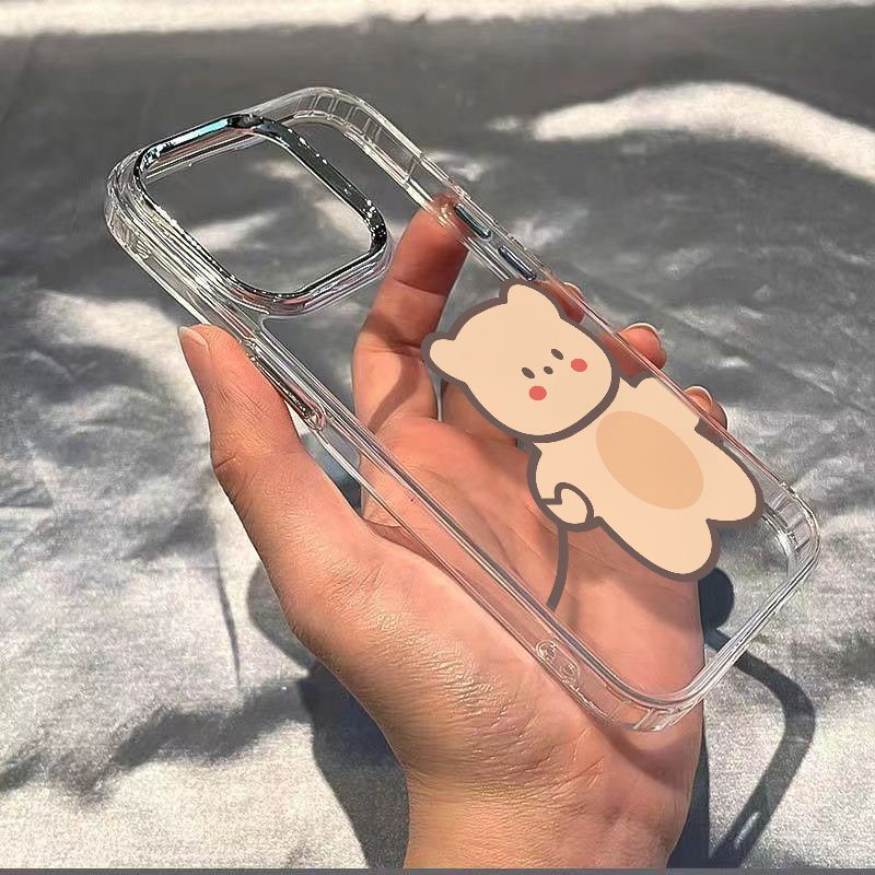 ✅Ốp Điện Thoại Dẻo Họa Tiết Chú Gấu Nhỏ Dễ Thương Chống Sốc Cho iPhone1214pro UFFZ 1113 87 plus