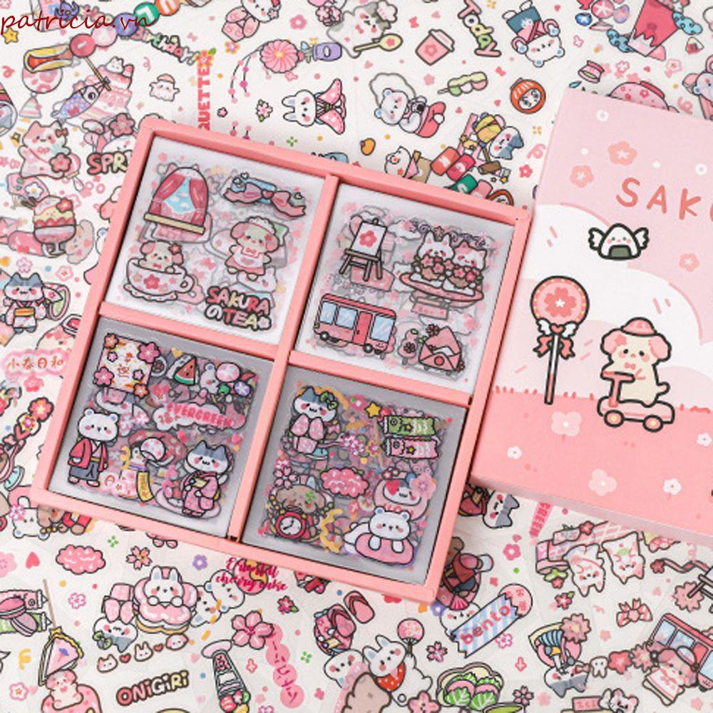 Miếng Dán PVC Hình Động Vật Dễ Thương Dùng Trang Trí Nhật Ký / Sổ Tay