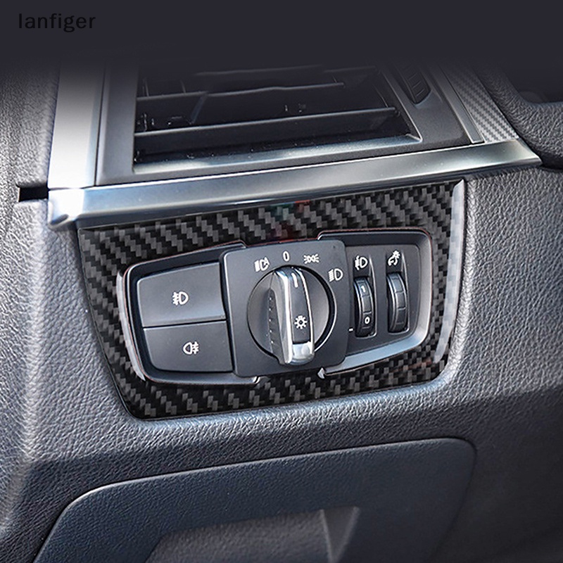 Miếng Dán Công Tắc Đèn Pha Bằng Sợi Carbon Cho Xe Hơi X3 Series 2013-2019